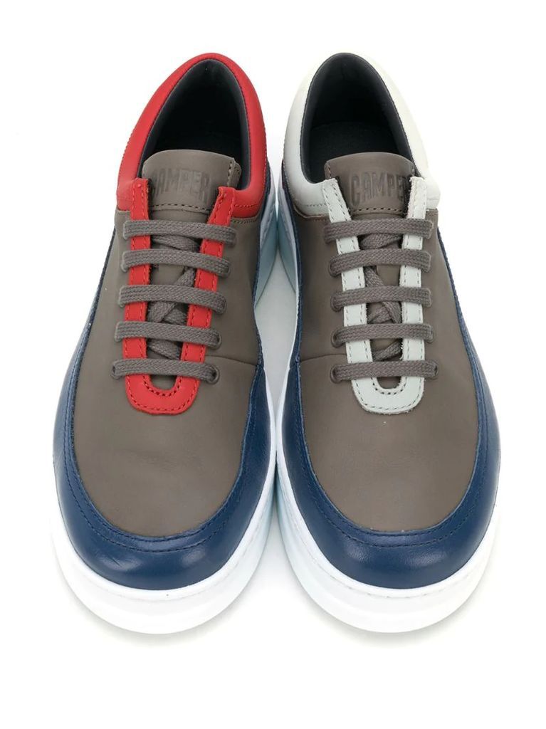 panelled trimmed sneakers