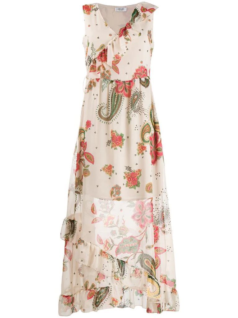 floral ruffle dress