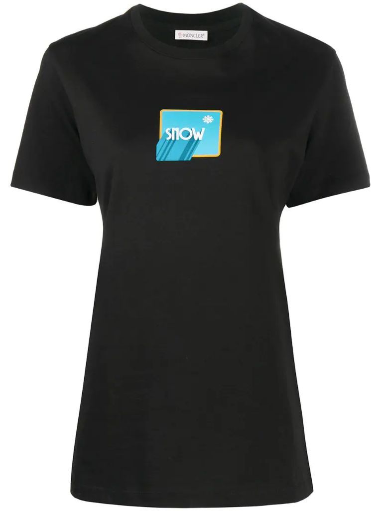 snow box logo print T-shirt