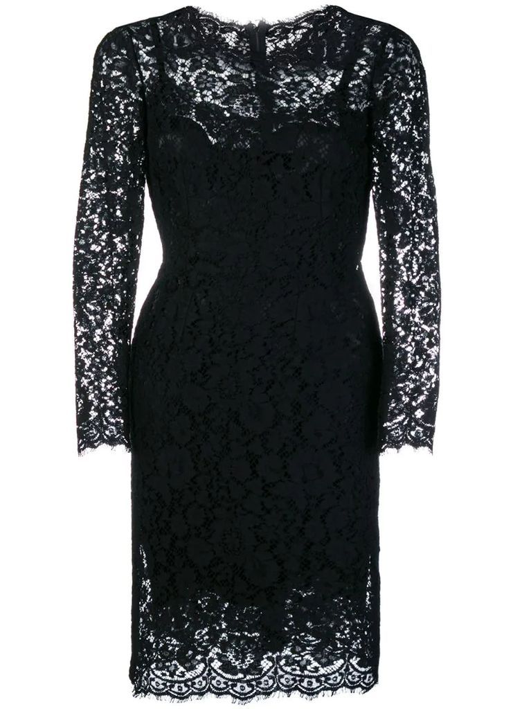 fitted lace dress