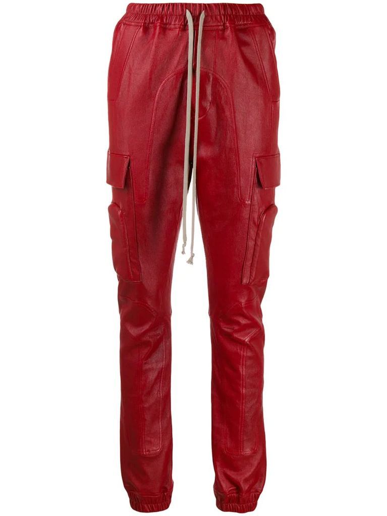 Larry leather cargo trousers