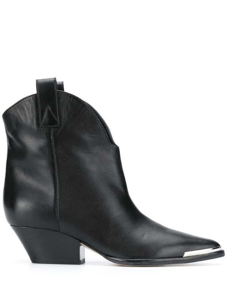 capped-toe ankle boots