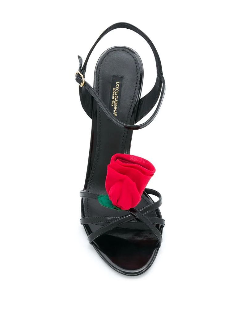 105mm Keira rose-applique sandals