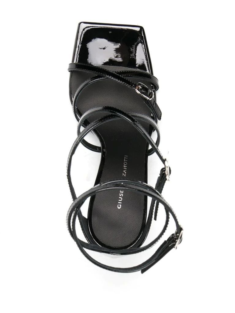 strappy buckle detail sandals