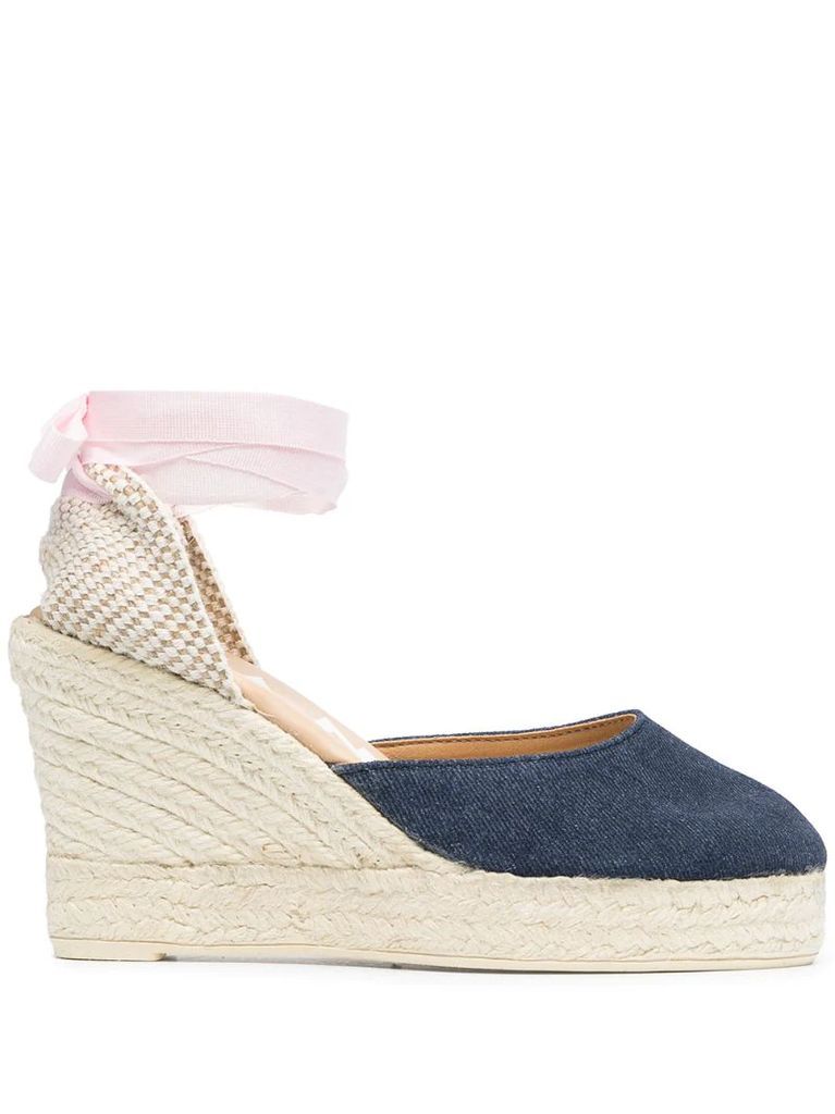 lace-up espadrille wedges