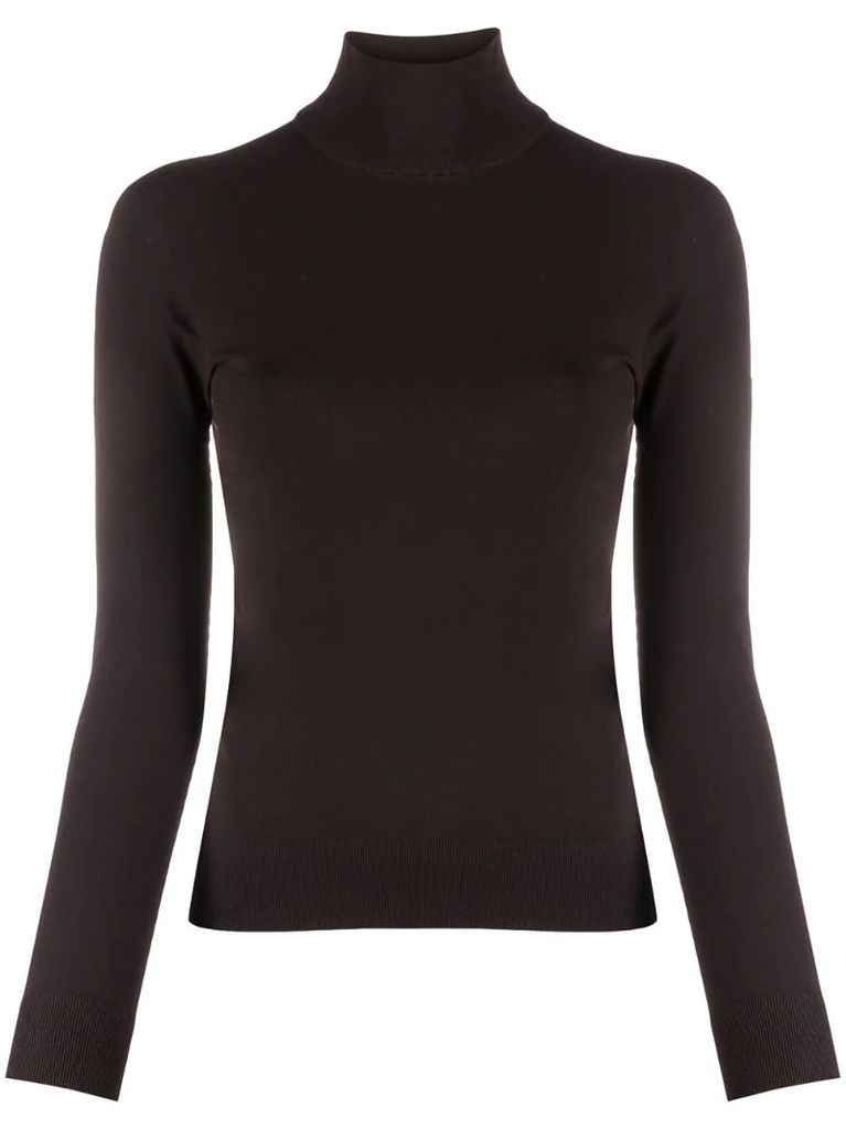 fine-knit high-neck jumper