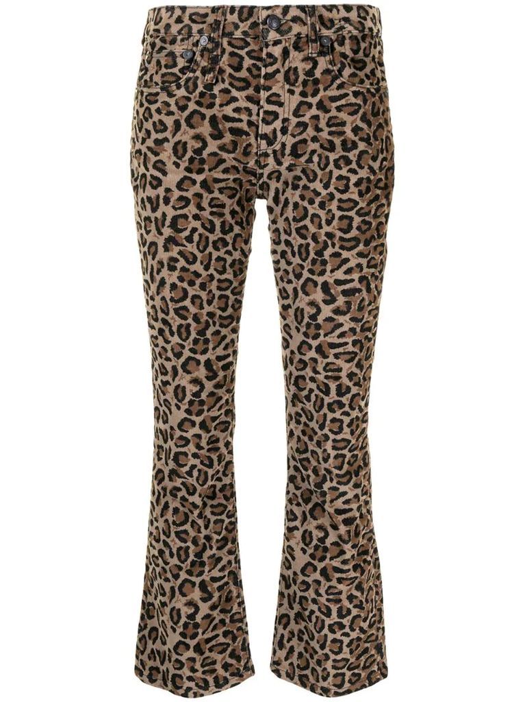 Kick Fit leopard-print jeans