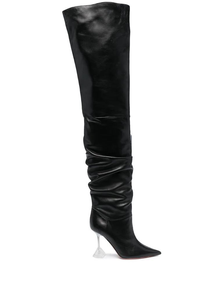 Olivia thigh-high leather boots