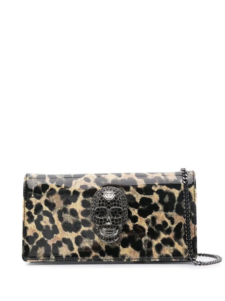 leopard-print shoulder bag