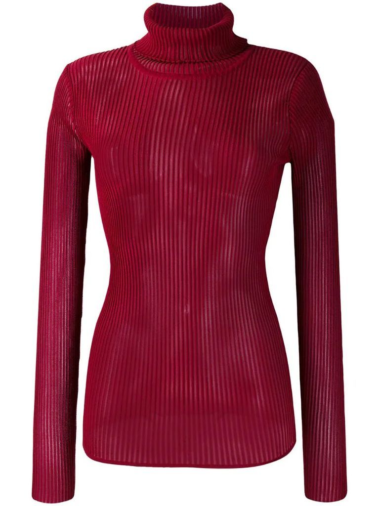 roll neck knitted top