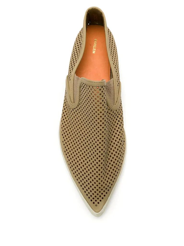 perforated slip-on sneakers