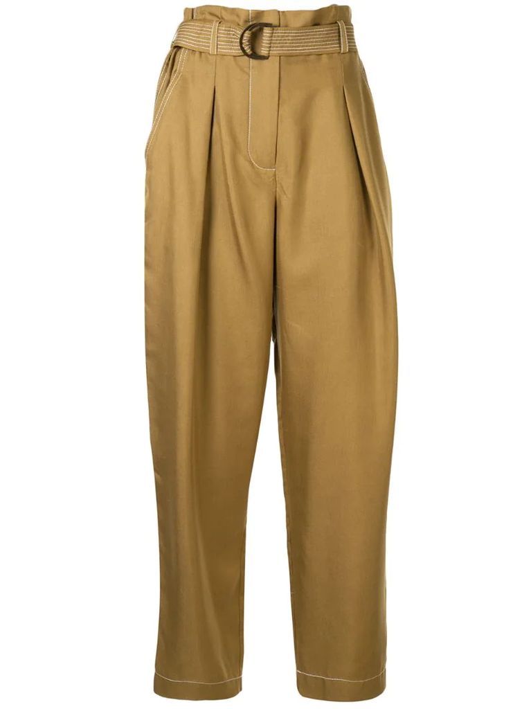 silk utility trousers