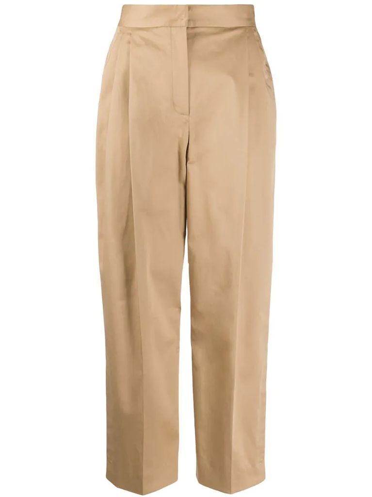 tailored straight-leg trousers