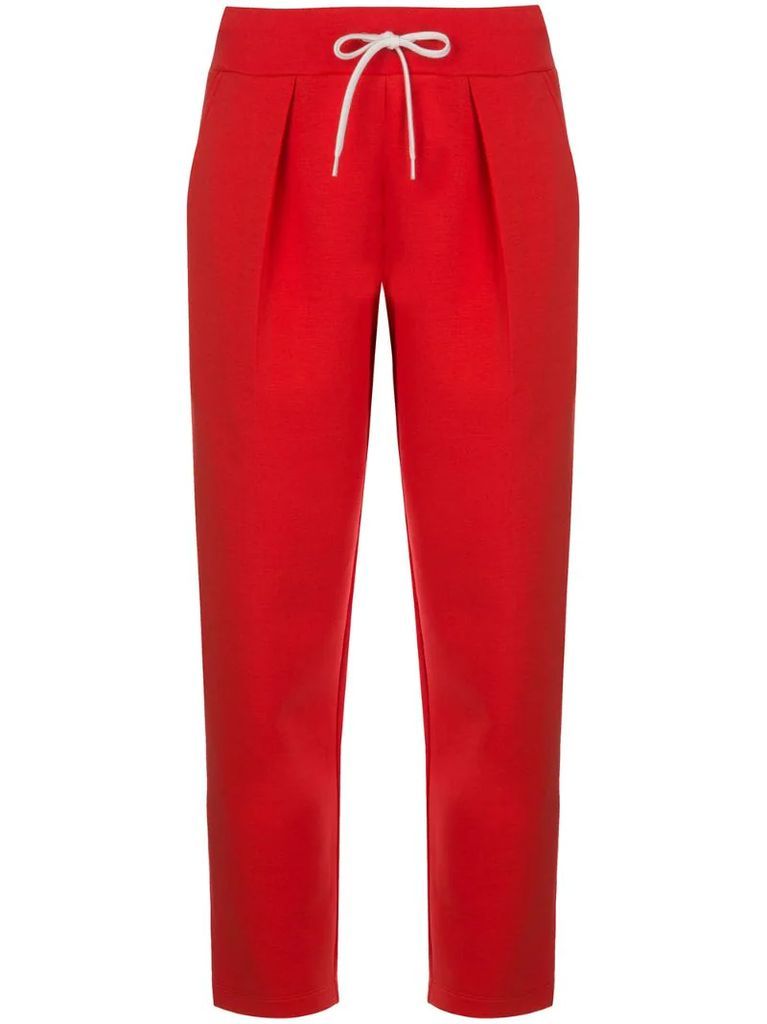 cropped drawstring trousers