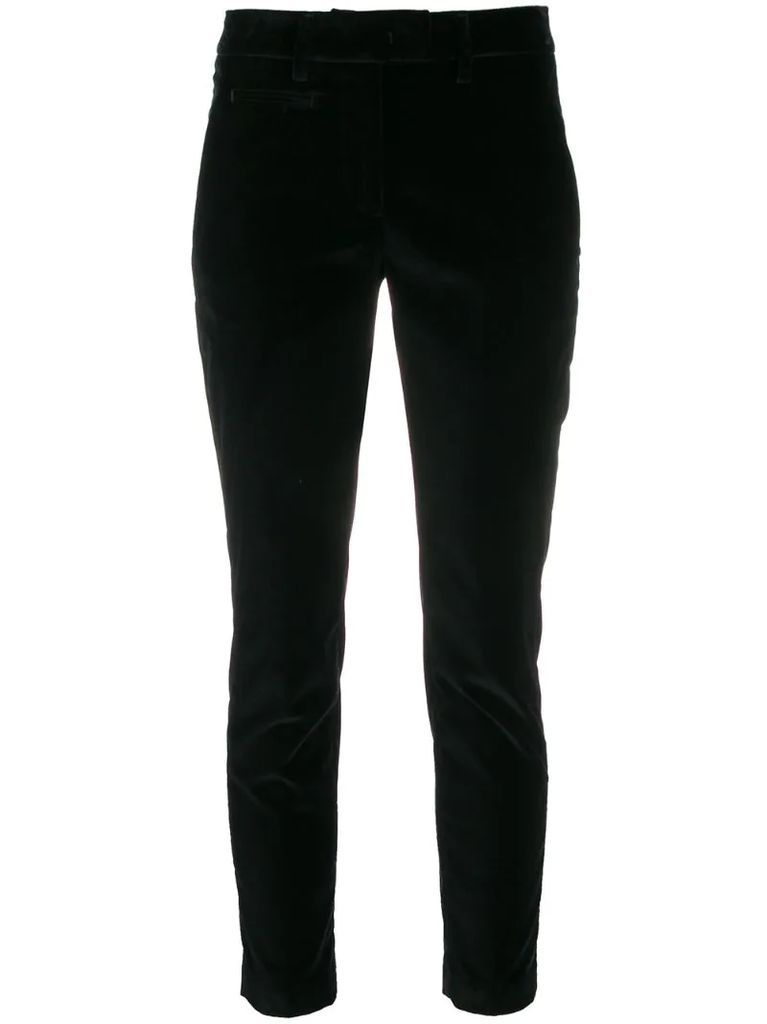 cropped slim-fit trousers
