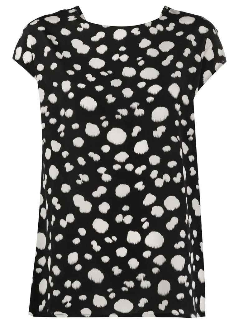 dotted silk blouse