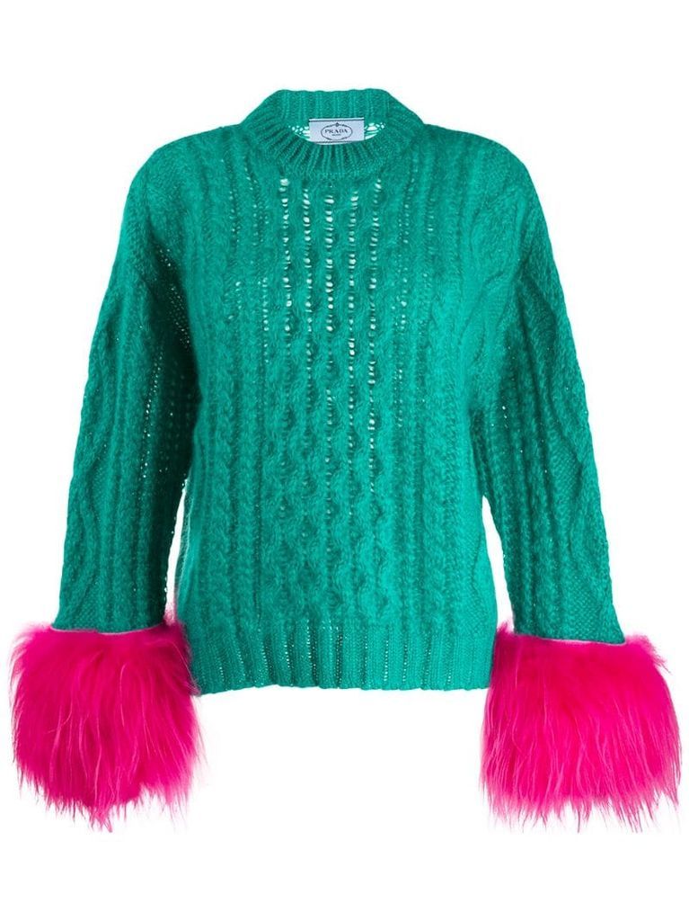feather sleeve jumper