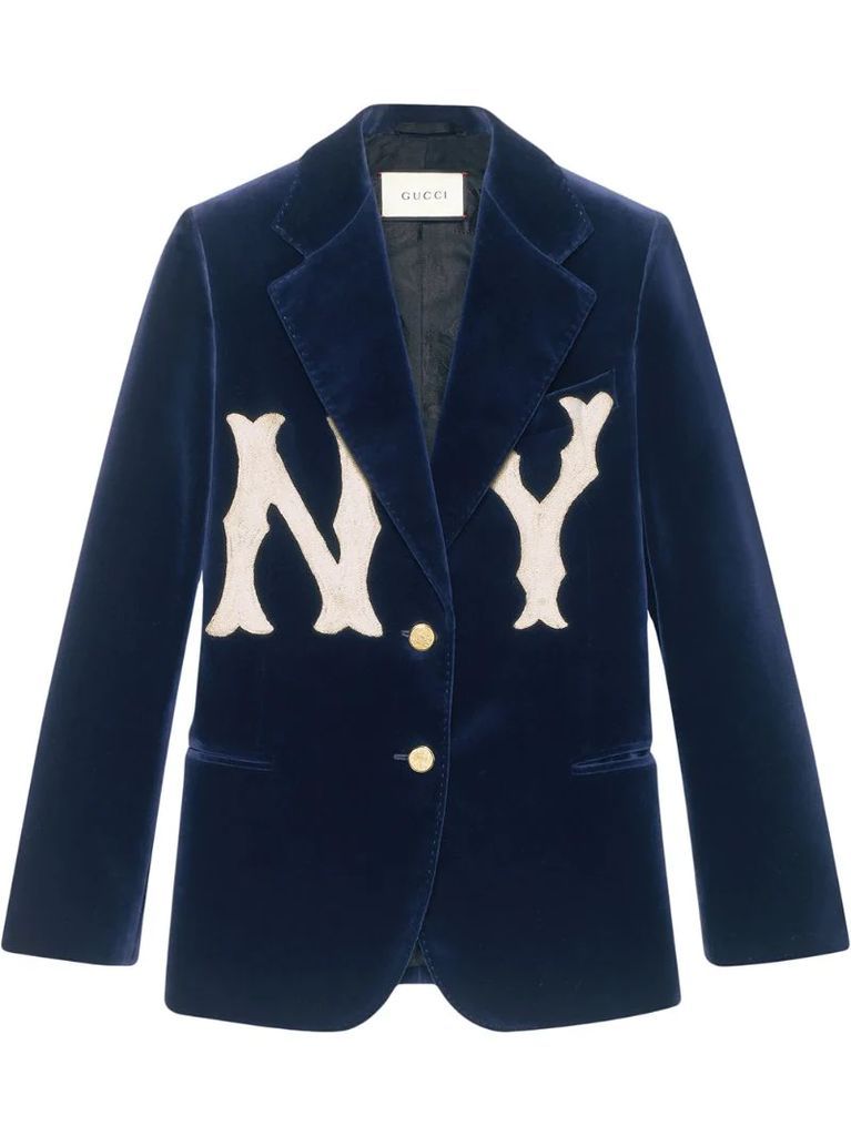 Velvet jacket with NY Yankees™ patch