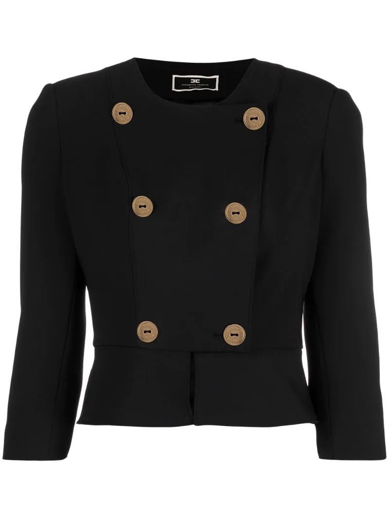 cropped double-breasted jacket