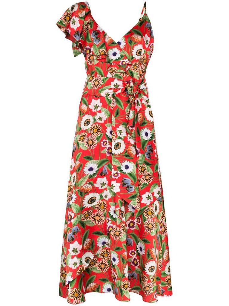 Isadora ruffled floral-print midi dress