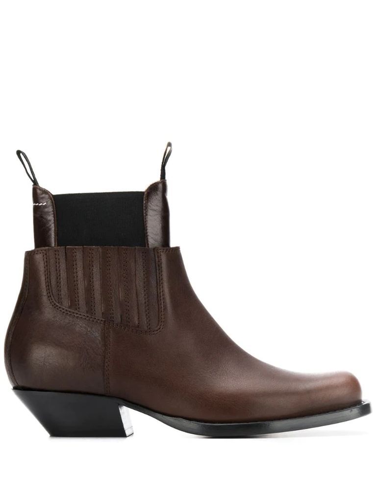 panelled ankle boots