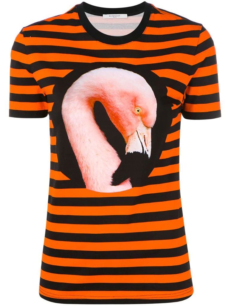striped Flamingo T-shirt
