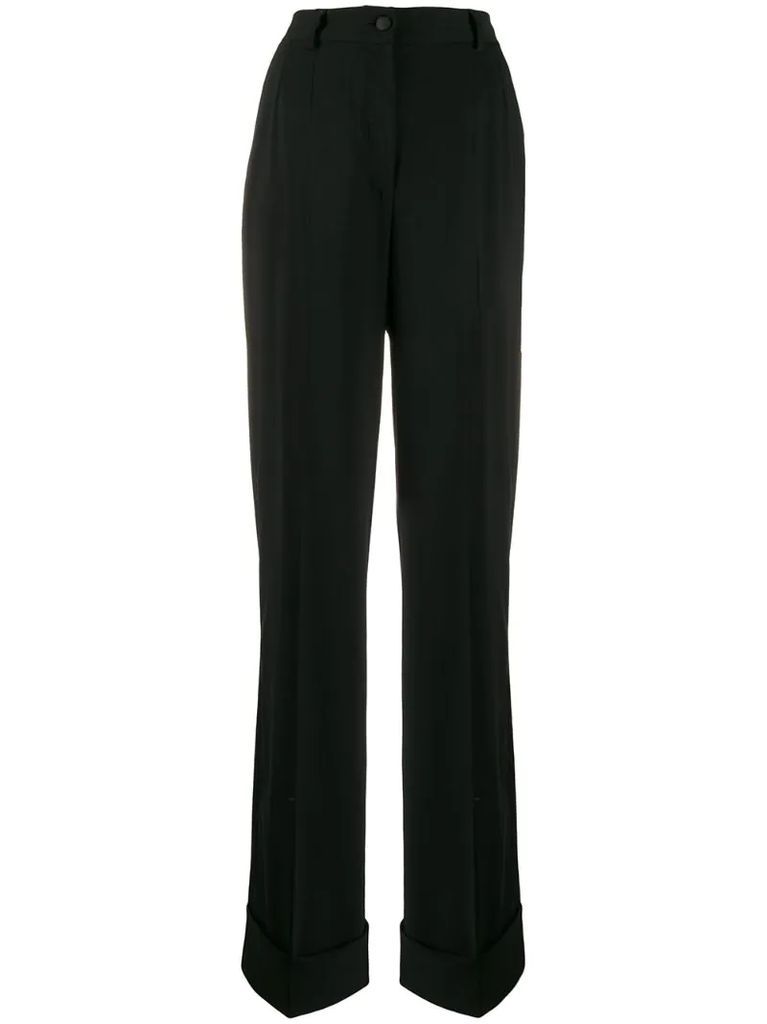 high waist tailored trousers