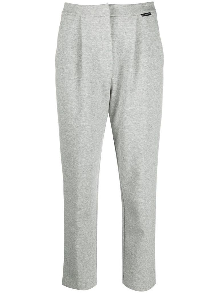 tailored jersey trousers