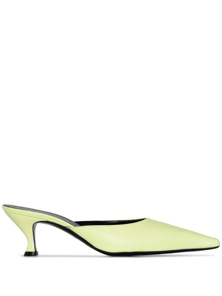 pointed-toe 25mm mules