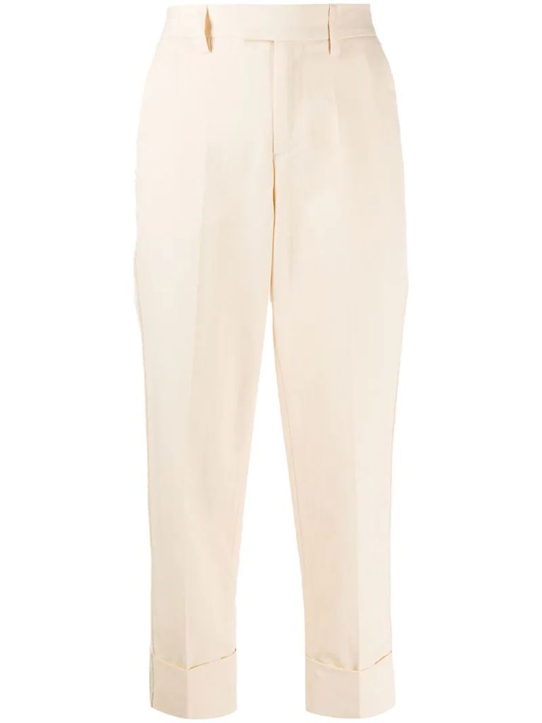 crop tapered trousers