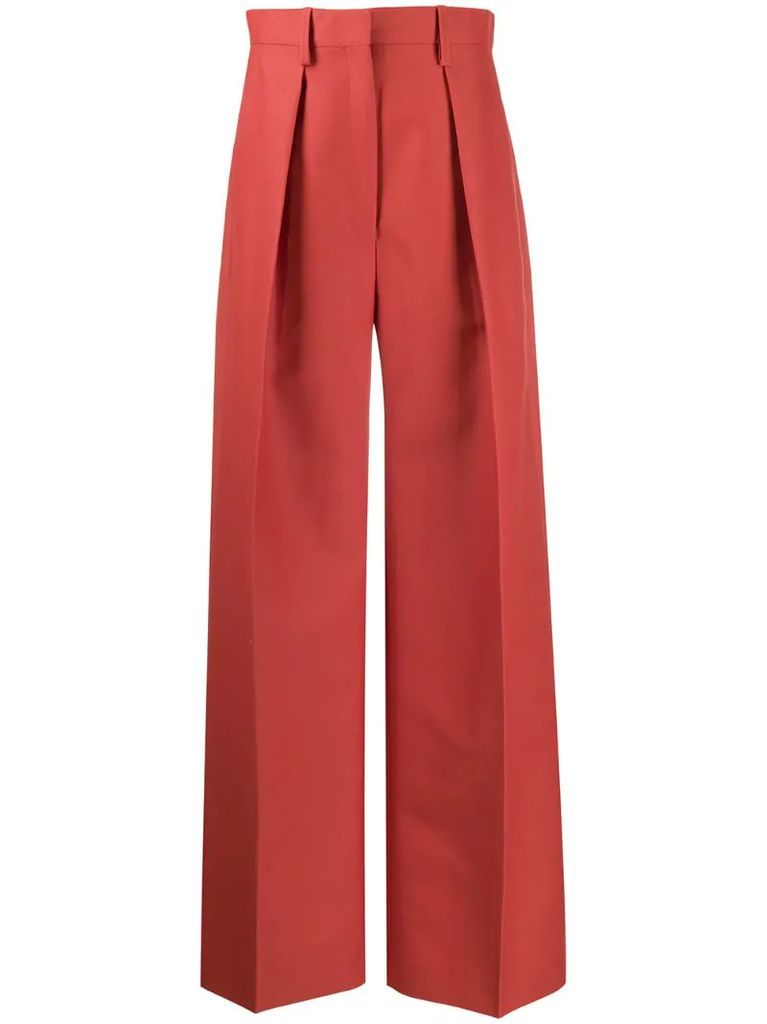 pleated details palazzo trousers