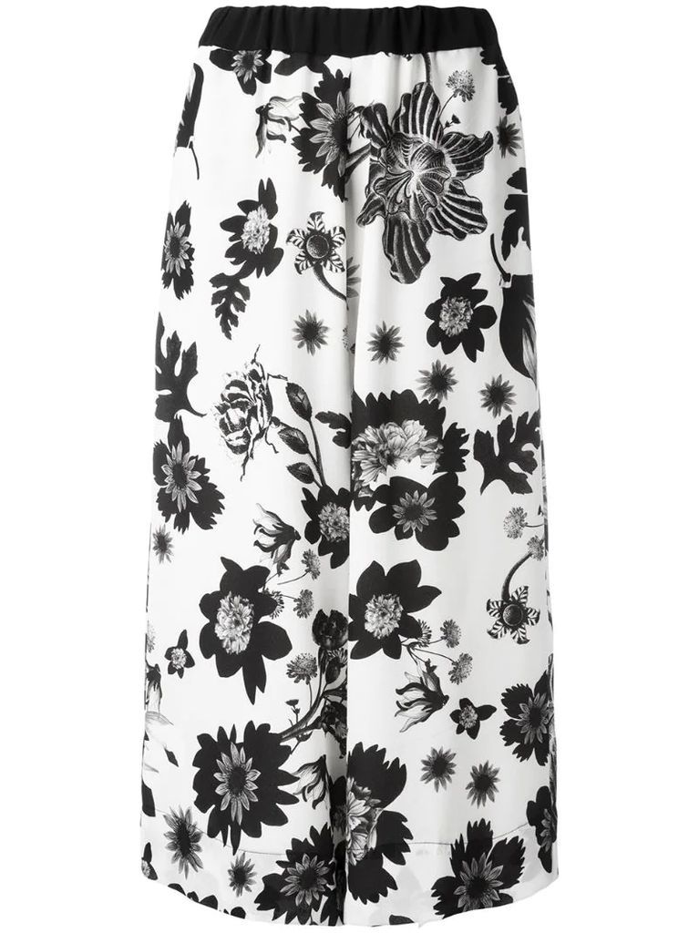 floral print culotte trousers