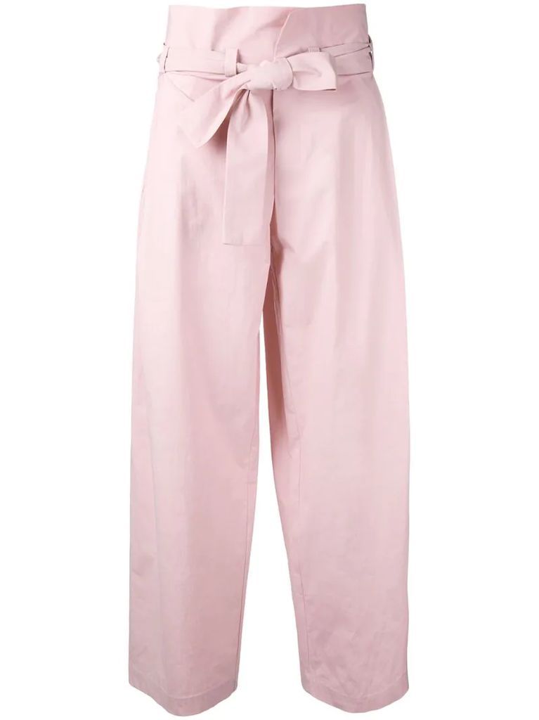 tied high waisted trousers