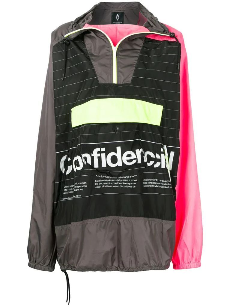 Confidencial hooded pullover jacket
