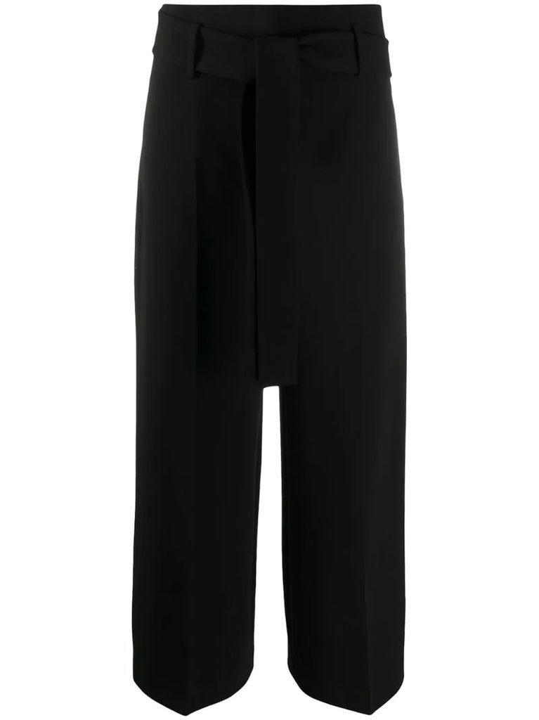 cropped wide-leg trousers