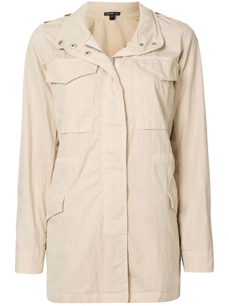 concealed hood field jacket