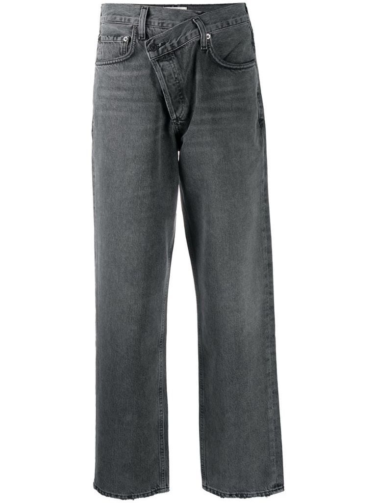 Balloon high-rise tapered jeans