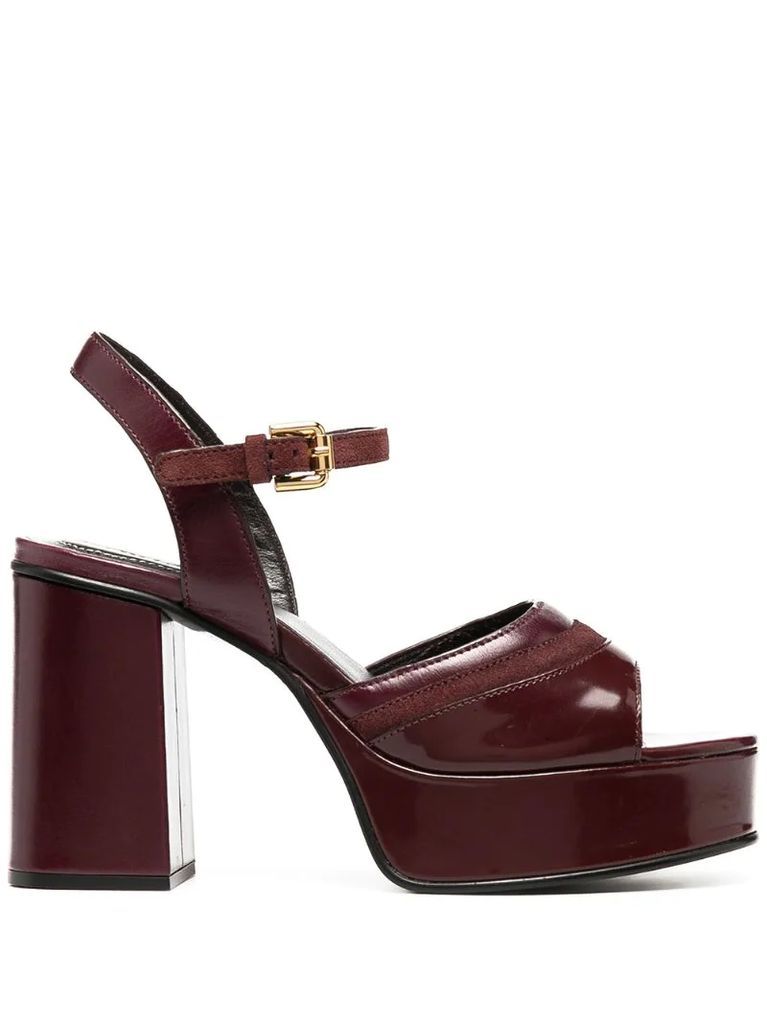 patent leather slingback sandals