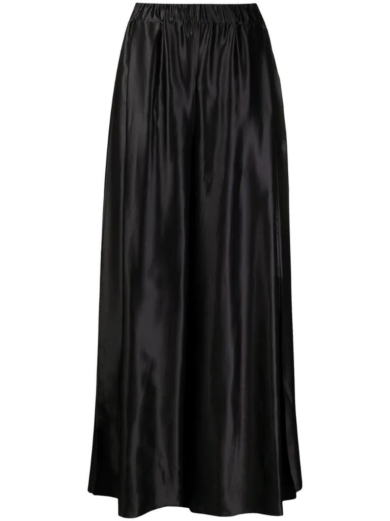 satin palazzo trousers