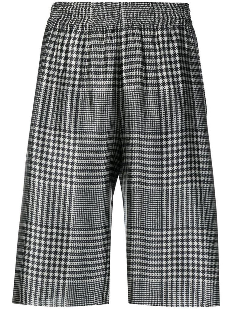 Prince of Wales check patterned cropped trousers