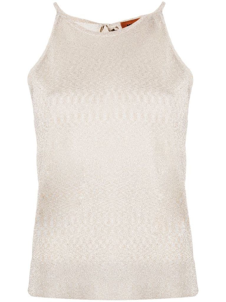 shimmer sleeveless vest top