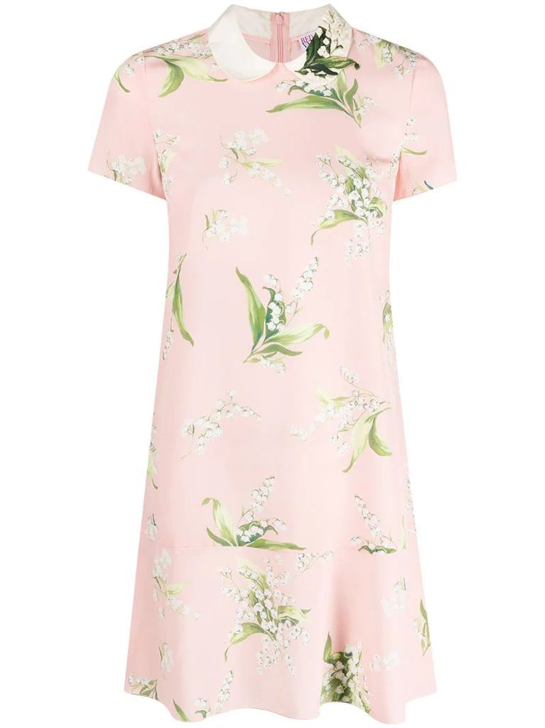 floral-print shift dress