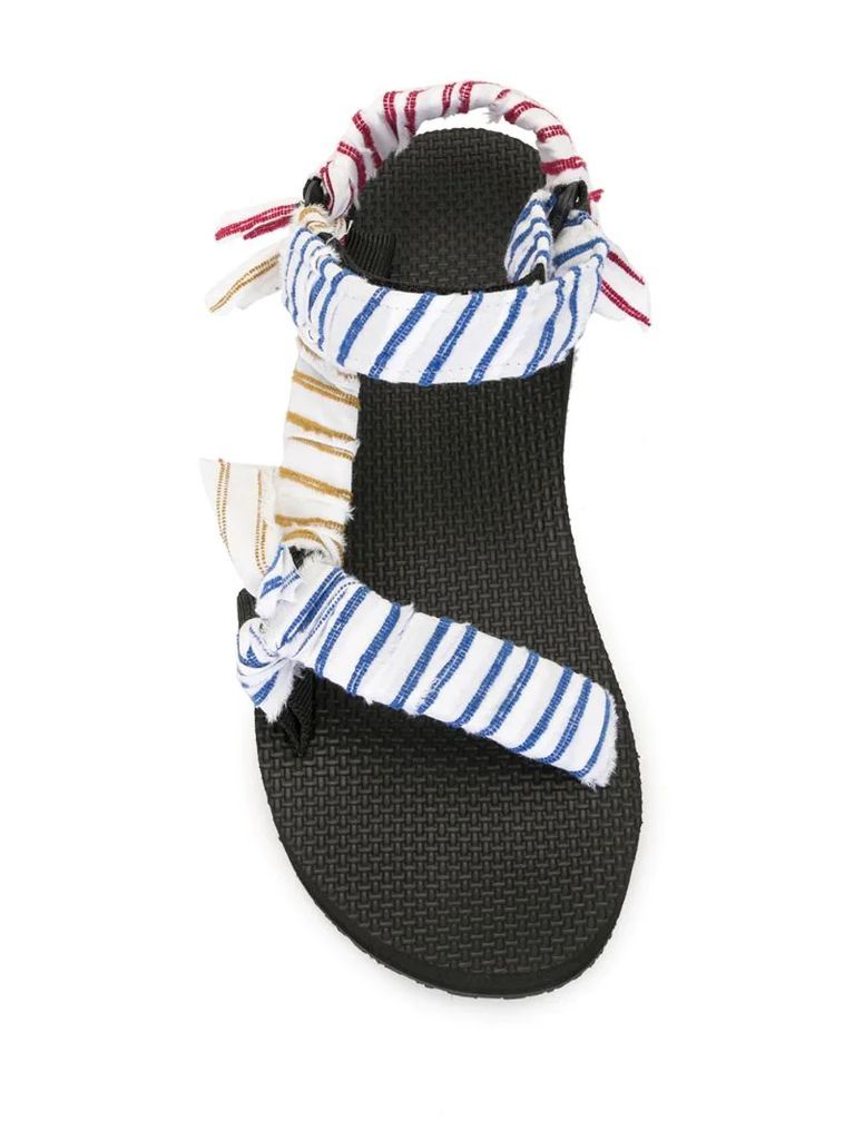 Trekky striped strappy sandals