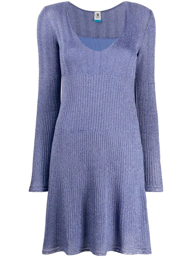 ribbed-knit mini dress