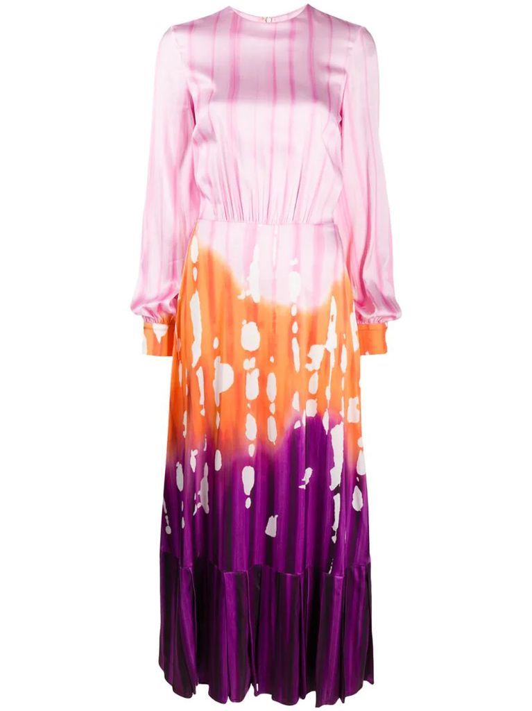 gradient print maxi dress