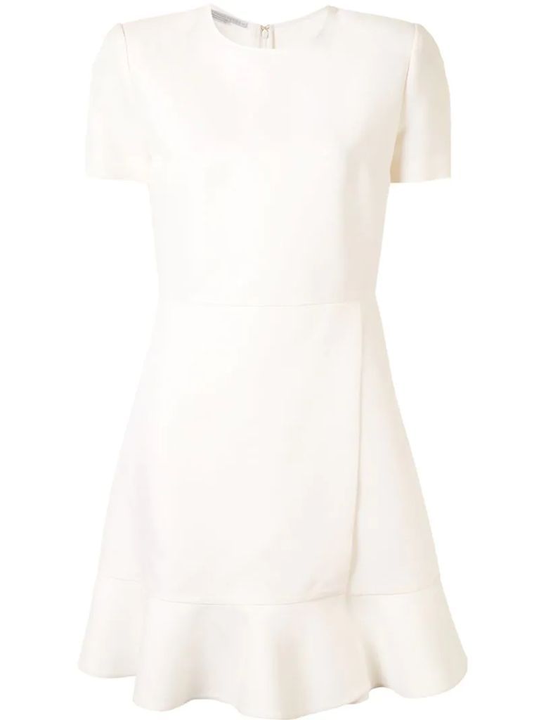 wrap-style short-sleeve dress