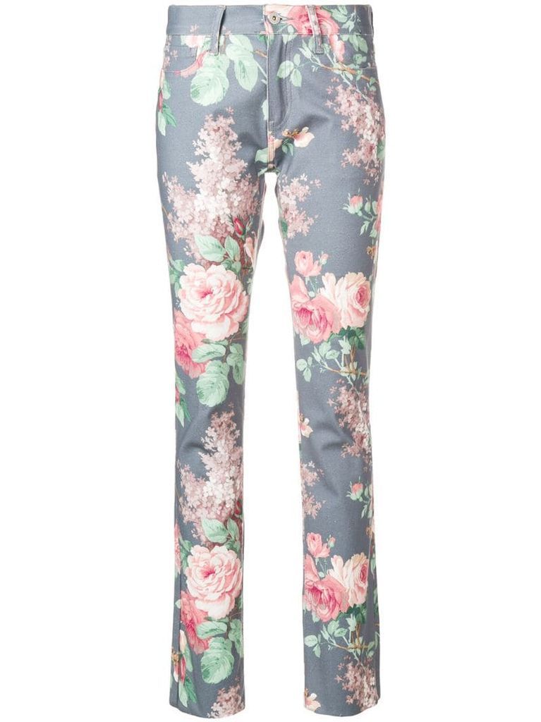 floral print skinny jeans