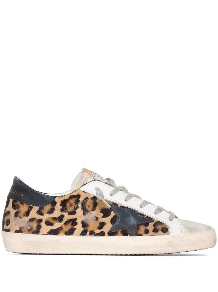 Superstar leopard-print low-top sneakers