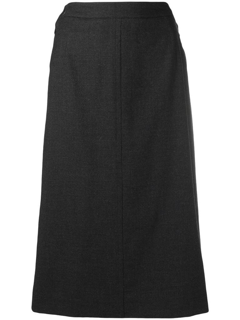 pre-owned straight-fit midi skirt