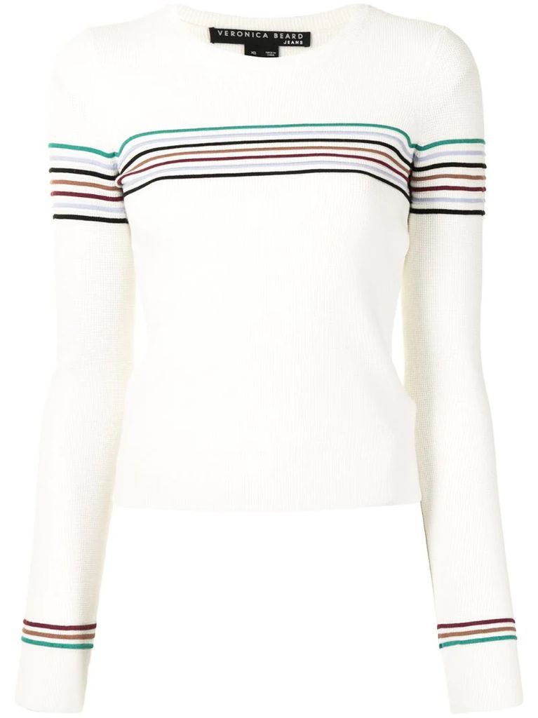 contrasting stripe jumper